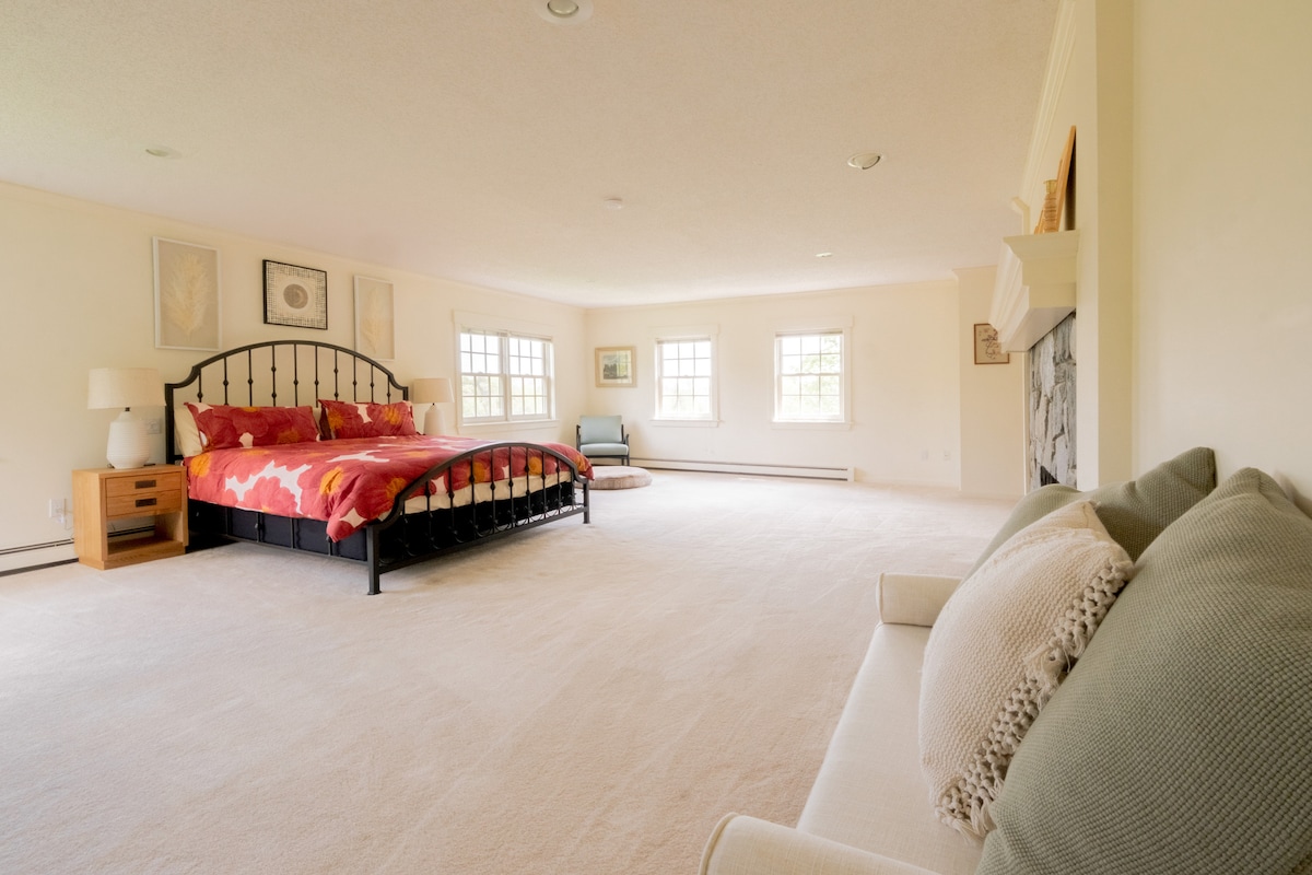 The expansive master bedroom.