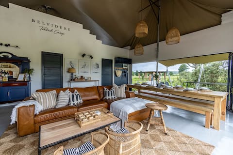 Karkloof Luxury Tented Camp-River & Mountain View