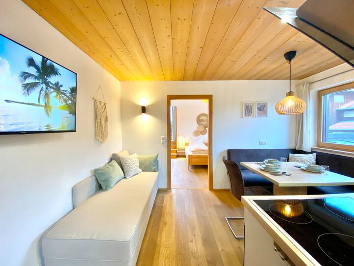 Vista a la habitación. Sofá cama.