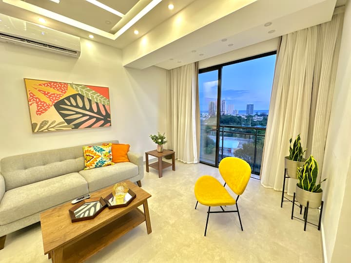 Moderno Apt Con Vista Al Mar Con Piscina - Santo Domingo