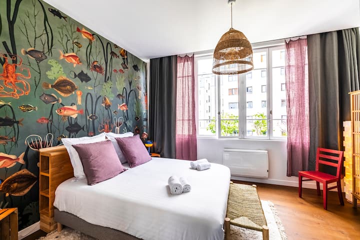 Master bedroom with ensuite bathroom