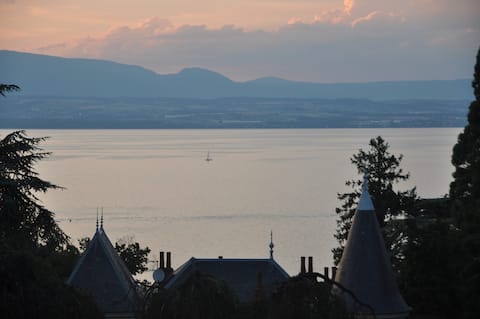 Architect-designed house facing Lake Geneva