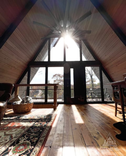 Aframe 34 ~ Hot Tub ~ Private Dock ~ Fire Pit