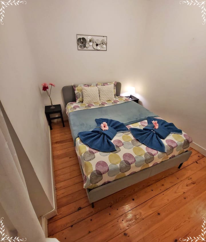 带双人床的房间