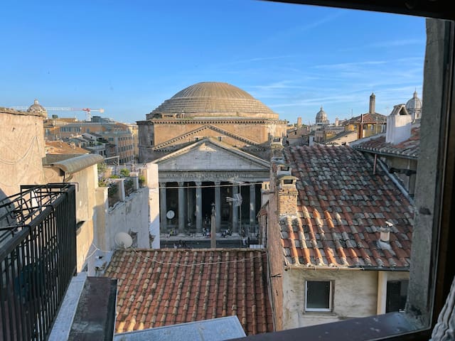 Pantheon in the window
