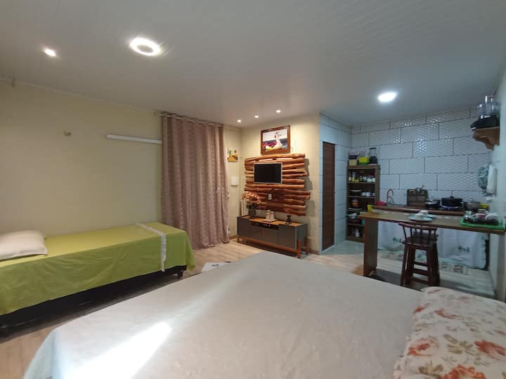 Casa 1 quarto, com ar condicionado