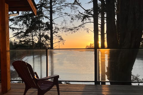 Popular Airbnb listing: Private Hot Tub! Oceanfront Cabin | Surf Grass in Ucluelet