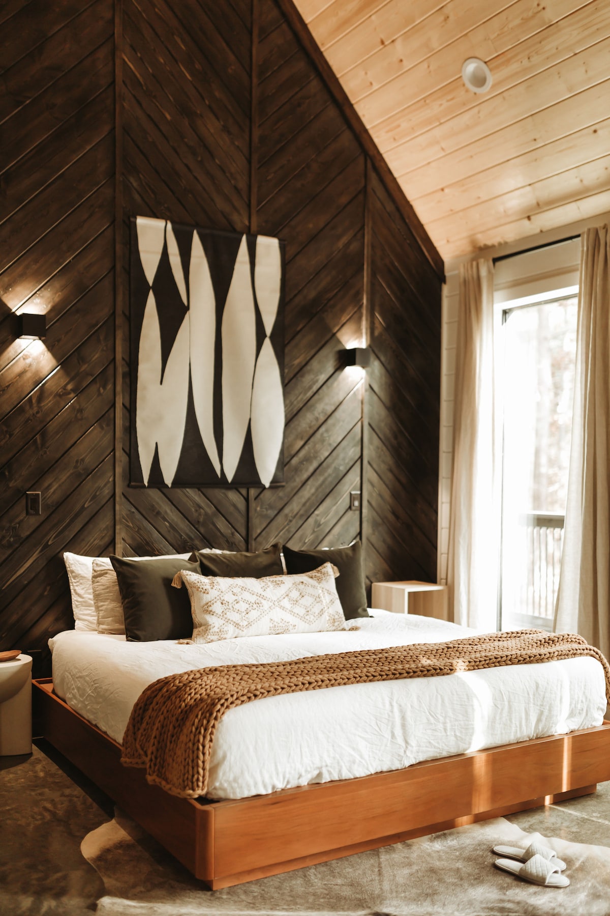 Spacious master suite features a king sized Birch Helix mattress, organic bedding and linens, and comfortable hotel plush pillows all to guarantee amazing sleep. 