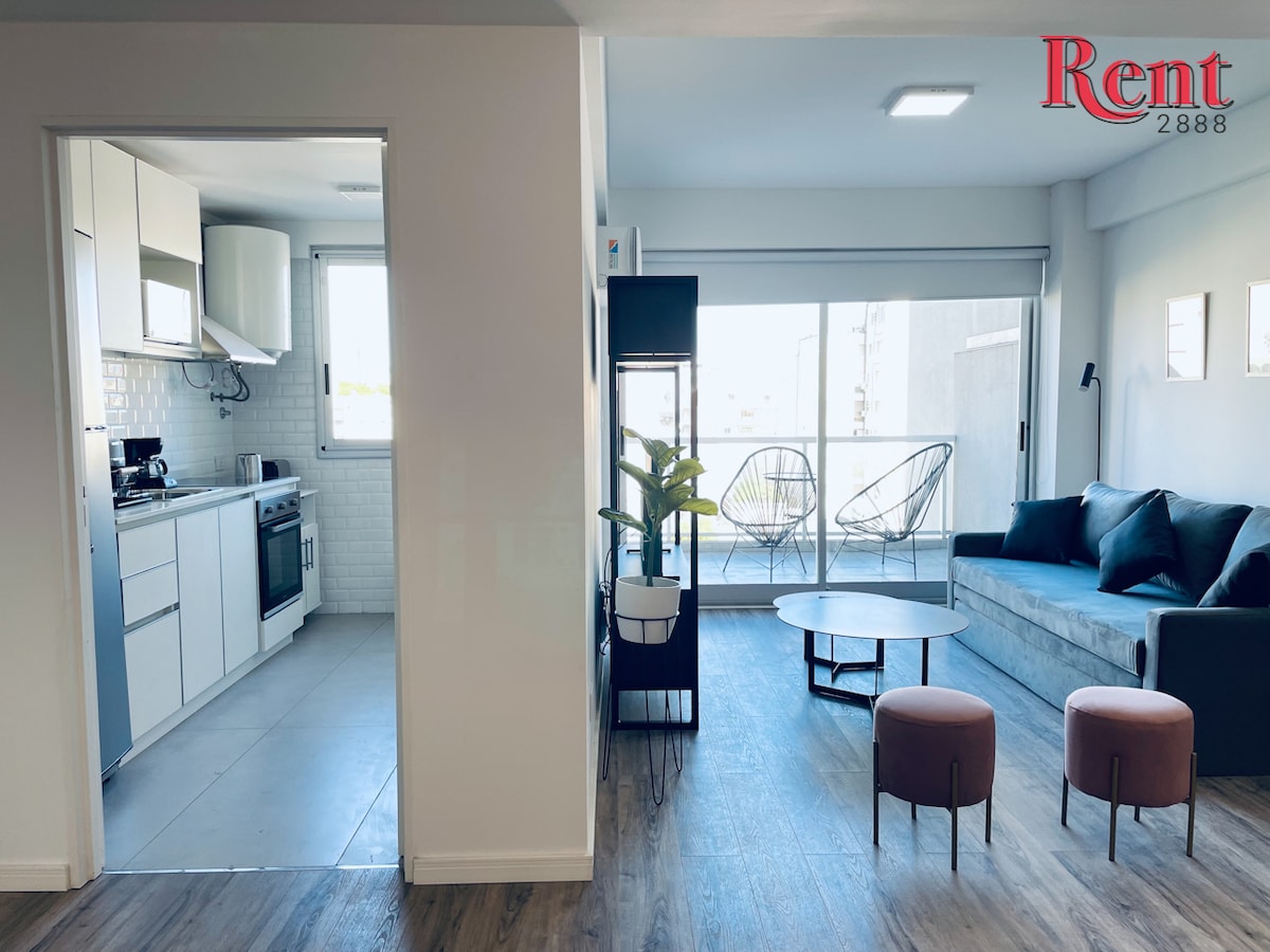 Apartamento novo com 1 quarto e varanda em Caballito