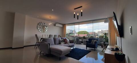 New, Minimalist Air Conditioning & Garage