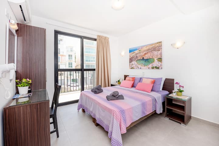 Double bed with back terrace