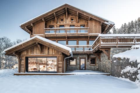 Le Grand V, luxury chalet with swimming pool,  14 people