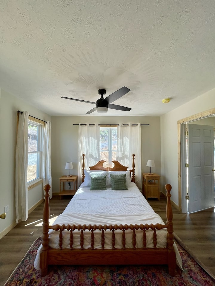 Bedroom 1 with walk in closet and Queen Bed.