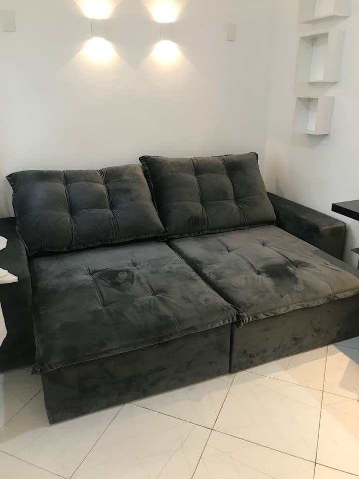 Apart 1/2 Quadra Praia- Gonzaga Wifi - Santos