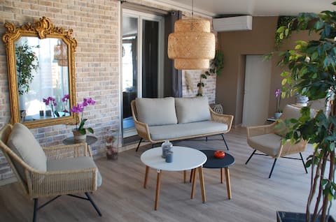 Villa  sympa plain-pied piscine