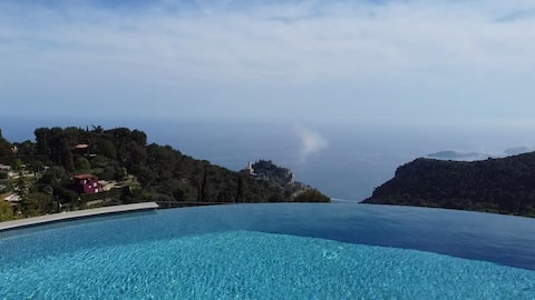 Panoramic view pool suite