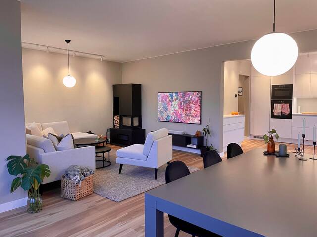 Sentral, lys og moderne leilighet