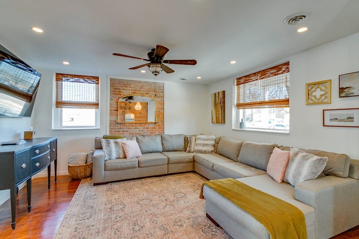 This large comfy couch has a pull out sofa that can comfortably sleep two for sure. The sofa is very comfortable, so you may not even need to pull out the mattress to take a snooze! :)
