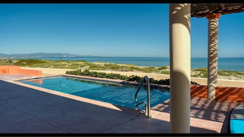 Beachfront Hacienda with pool