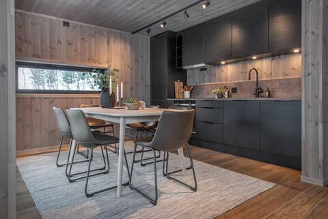 Modern Nordic Apartment with Sauna, Strandafjellet