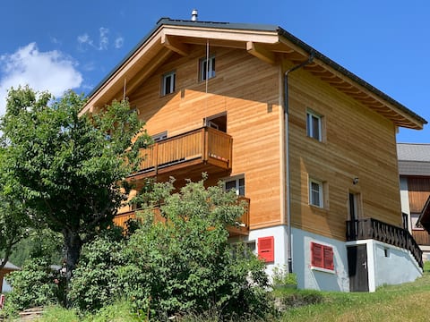 Mint duplex apartment with top kitchen