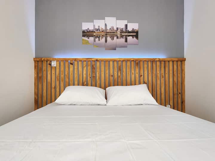 LED light adjustable on the headboard