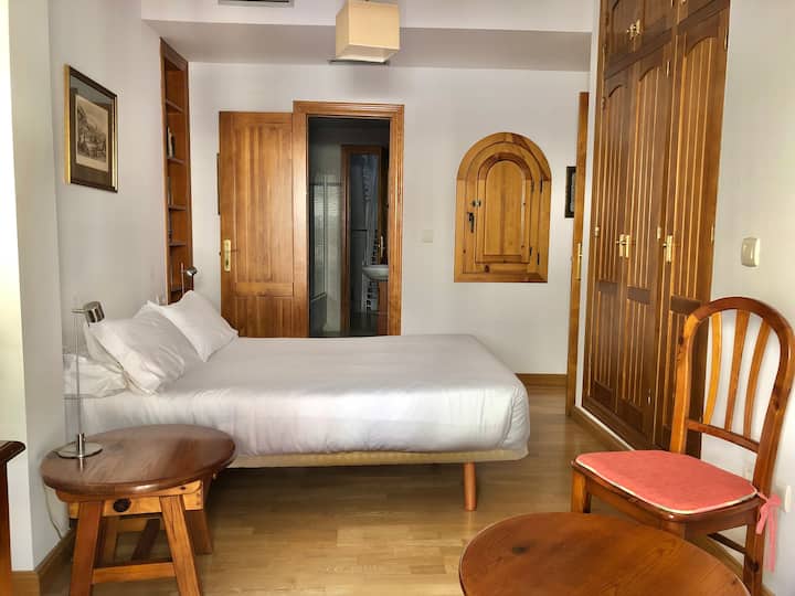 dormitorio principal grande con acceso directo al baño