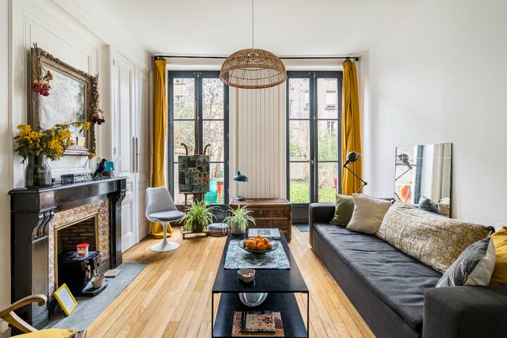 Jardin privé, calme, parking dans la rue facile