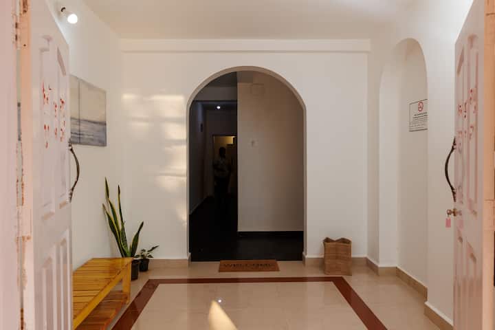 The entrance