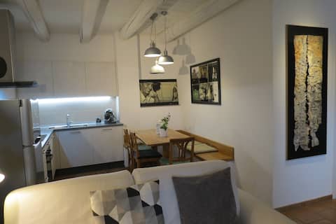 Large studio with patio