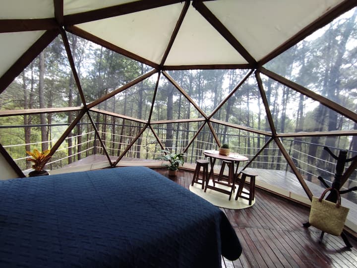 Hotel burbuja con las mejores vistas en San Cristobal de las Casas, México.