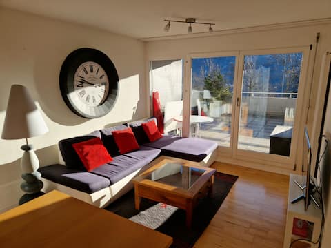 2 bedroom apartment, living room, terrace