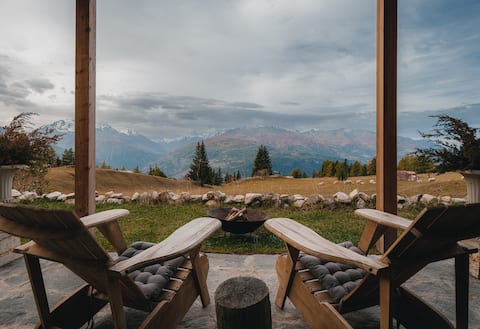 Modern studio with spectacular view