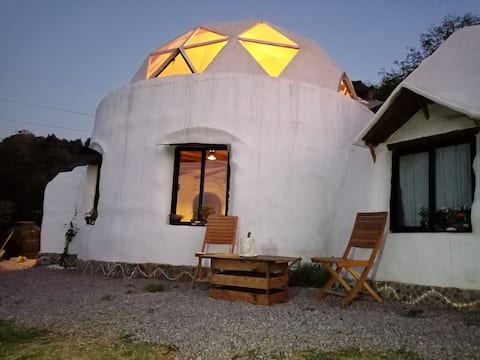 Eco-friendly dome in the mountains
