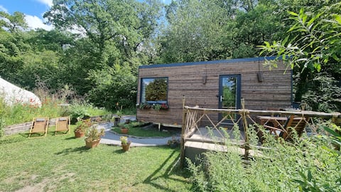 Tiny house "Zirbe" on the lake with sauna