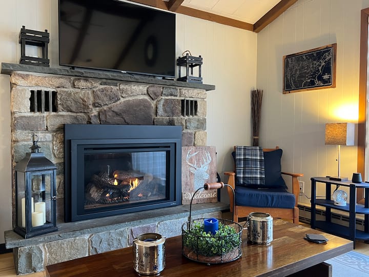Primary family room on 2nd floor with plenty of seating and new gas fireplace!