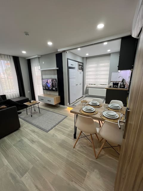 Top performing Airbnb: Minimalist stylish studio apartment in Konyaaltı