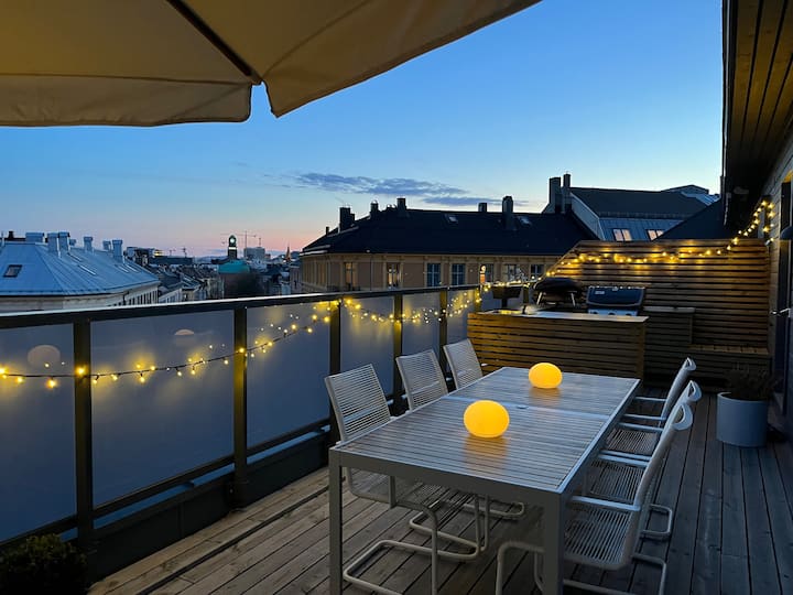Moderne Leilighet Med Fantastisk Takterrasse - Oslo
