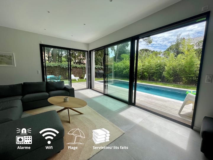 Elégante Villa Sous Les Pins, 50 M Plage-piscine - Pornichet