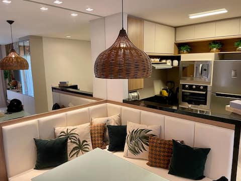 Joia do Beach Living, 300m Beach Park, pé na areia