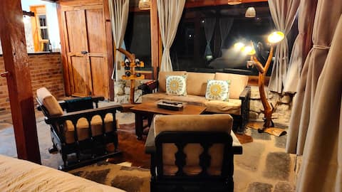 Successful Airbnb property: The best view in the region, private beach, cabin in Boyacá