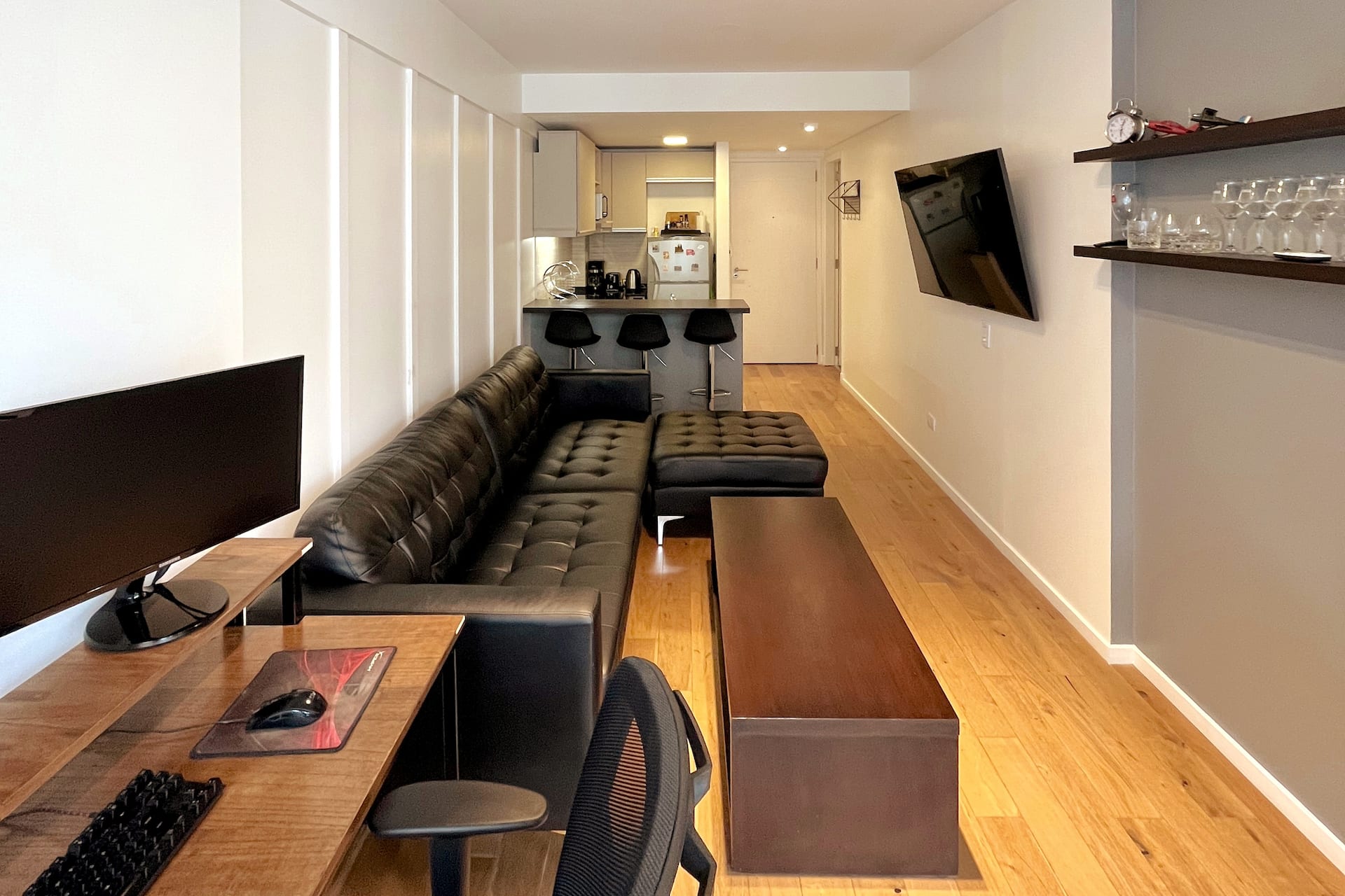 Apartamento mobiliado com 1 quarto e varanda privativa em Recoleta