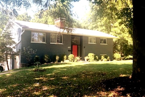 Among trees outside the city