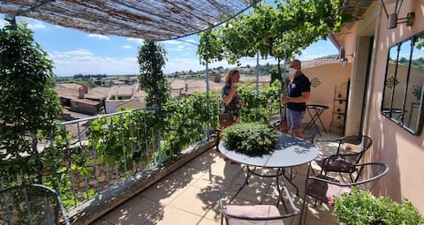 Village house with a terrace and a stunning view