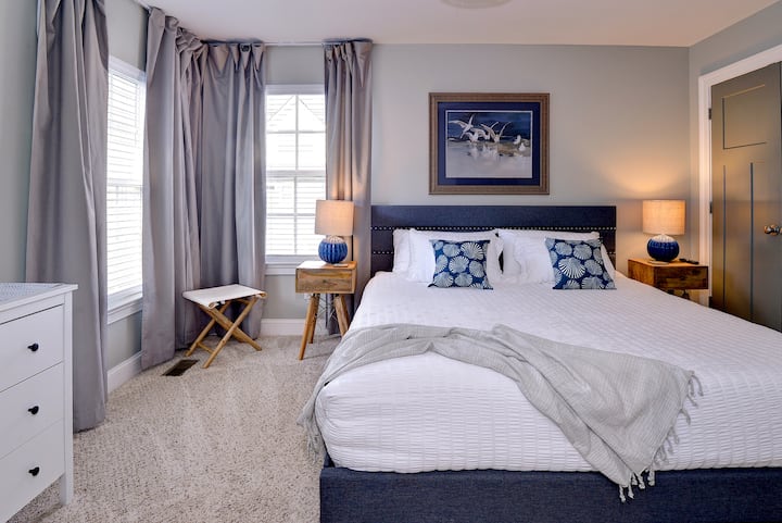 King bed bedroom designed for comfort and a relaxing stay after a day of exploring.