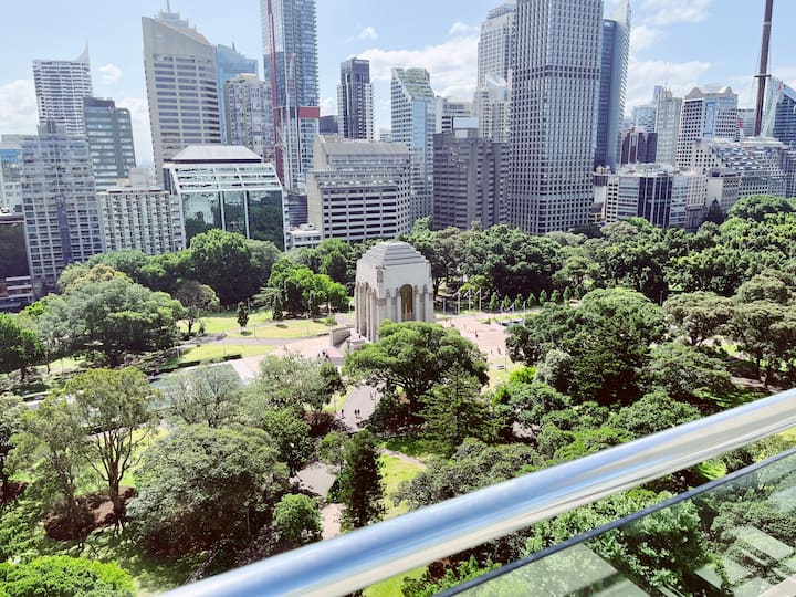Hyde Park is just across the road.