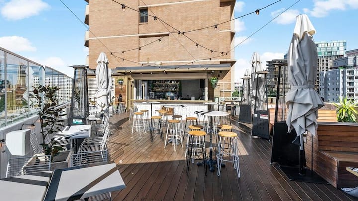 Burdekin Rooftop bar just next door to the apartment to enjoy those warm sunny days.