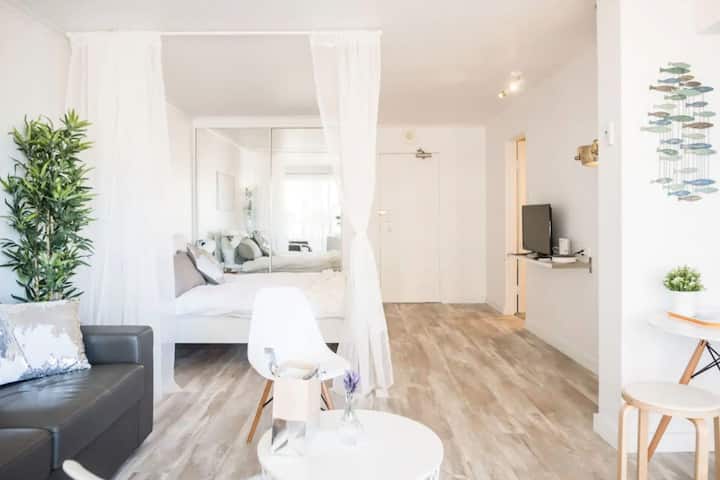 Floorboards throughout the entire living space.