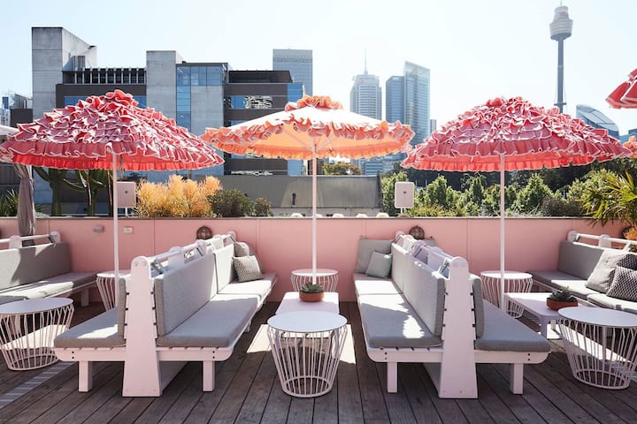 Slims rooftop bar is the perfect spot to enjoy the sun after a long day of exploring.