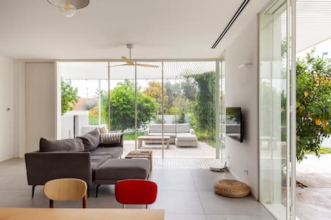 Modern House near the fields